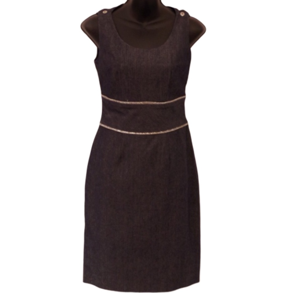 Ports 1961 Denim Dress w/Silver Trim- Sz 2 Fits 0